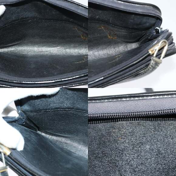 DIOR Trotter Canvas Shoulder Bag Navy Gold - Picture 11 of 12